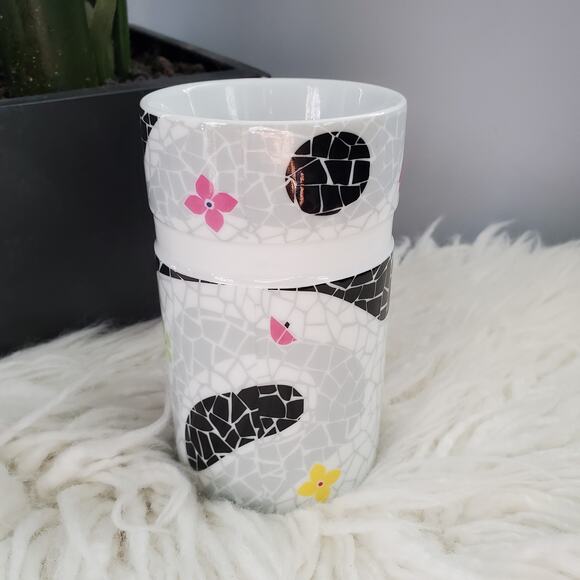 Pao Double Wall Mosaic Themed Ceramic Cup - Picture 2 of 6